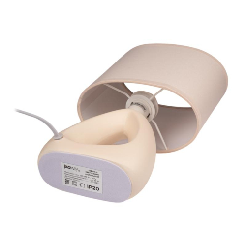 Светильник настольный JH2-01-iv E14 IP20 170х100х300мм керамика; ткань; PVC-пластик беж. JazzWay 5062306