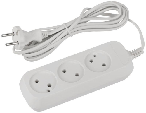 Удлинитель электрический UDL-6-330 Greenline 3 розетки без заземления 3м ШВВП 2х0.75кв.мм Эра Б0065041