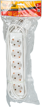 Удлинитель 5х3м с заземл. 10А IP20 71 555 NPE-S-05-300-E-3х0.75 3х0.75 Navigator 71555