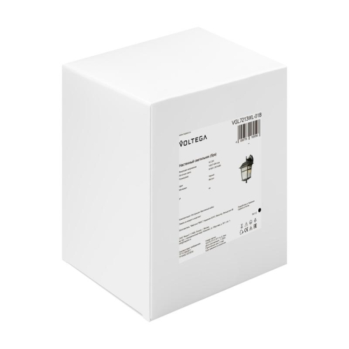 Светильник Noon 1х40Вт E27 IP44 бра настен. Voltega VGL7213WL-01B