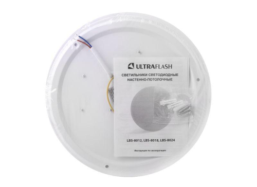 Светильник светодиодный LBS-8024 24Вт blanc настенно-потолочный Ultraflash 15140