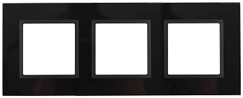Рамка 3-м 14-5103-05 стекло Elegance черный+антрацит ЭРА Б0034510
