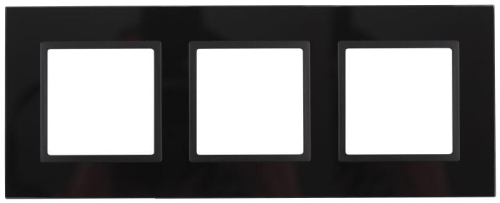 Рамка 3-м 14-5103-05 стекло Elegance черный+антрацит ЭРА Б0034510