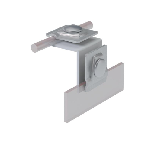 Держатель фальцевый FD-H50-D5-10 TD H=50мм для прутка d5-10мм сталь термодиффузион. цинк. КМ MA0220