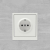 Розетка силовая KANT 2P+E защ. шторки бел. песок DKC 7010003 Розетка силовая KANT 2P+E защ. шторки бел. песок DKC 7010003
