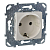 Механизм розетки 1-м СП 2мод. Unica 16А IP20 250В с заземл. без защ. шторок беж. SchE MGU5.036.25ZD
