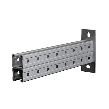 Консоль-страт двойная усиленная 41х41 L600 сталь 2.5мм (тройная перфорация) HD85 КМ LO54290