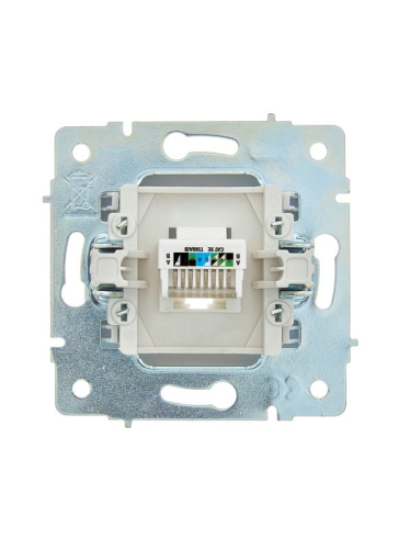 Розетка компьютерная 1-м СП ASTI IP20 RJ45 механизм Cat 5e бел. LEZARD 7081-0288-139