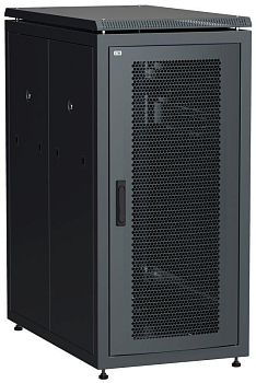 Шкаф сетевой LINEA N 24U 800х1000мм перф. передняя дверь задняя перф. чер. ITK LN05-24U81-PP