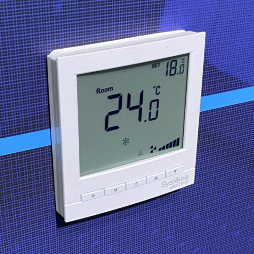 Термостат комнатный цифровой для 4тр 3ск FCU и 2-х поз. клап. 1UI 5DO Modbus ~220В BS бел. SE RTF4IML