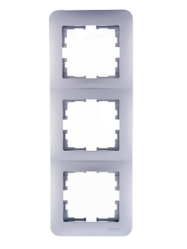 Рамка 3-м Karina Life вертикал. жемчуж./бел. перламутр LEZARD 708-3000-153