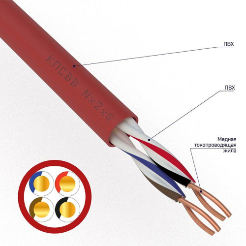 Кабель КПСВВ 2х2х1 (м) Rexant 01-4857