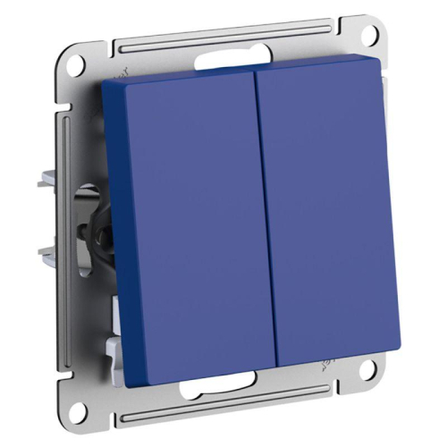 Переключатель 2-кл. AtlasDesign (сх.6/2) 10AX механизм аквамарин SE ATN001165