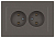 Розетка Accent 6-204-09 2х2P 16А-250В IP20 СУ AL/CU титан Intro Б0063433