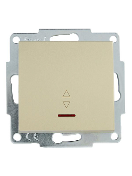 Переключатель проходной 1-кл. СП Vesna с индикацией механизм титан LEZARD 742-3788-114