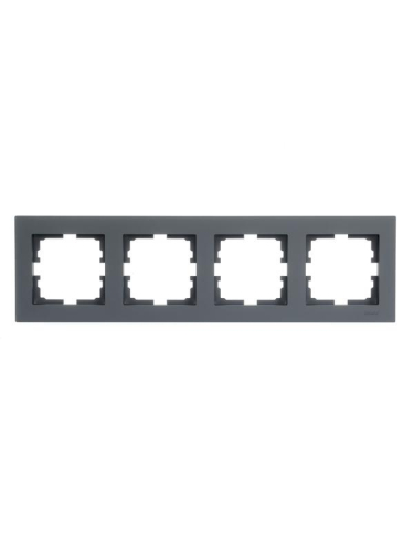 Рамка 4-местн. горизонт. VESNA графит LEZARD 742-3400-149