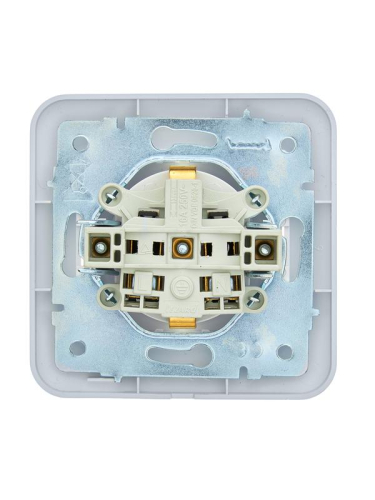 Розетка 1-м СП ASTI 16А IP20 с заземл. защ. шторки термопласт в сборе бел. LEZARD 7081-0202-124B