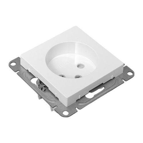 Розетка СП Эпика 16А без заземл. защ. шторки механизм бел. EKF UP1-SOW-101