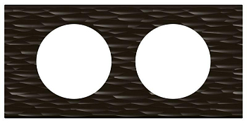 Рамка 2-м Celiane Corian черн. рифл. Leg 069022