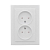 Розетка 2-м СП Минск 10А IP20 без заземл. защ. шторки бел. Basic EKF ERR10-102-100