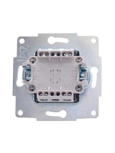 Выключатель промежуточный 1-кл. СП Vesna механизм жемчуж./бел. перламутр. LEZARD 742-3088-107