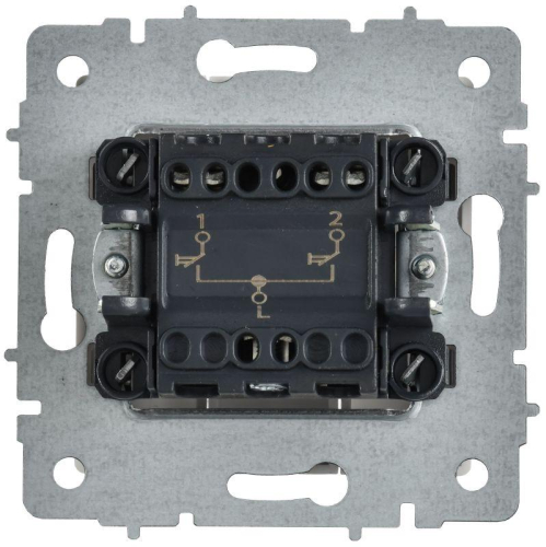 Выключатель жалюзи СП BRITE ВС10-1-5-БрАБ 10А механизм арктич. бел. IEK BR-V15-0-10-K91