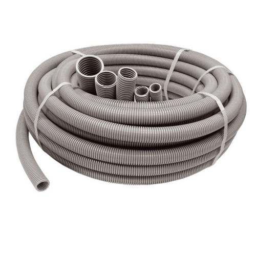 Труба гофрированная ПВХ легкая d20мм без протяжки сер. (уп.50м) Ruvinil 12000(50)