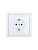 Розетка 1-мест. с/з ПБТ СП ZIMA безвинт. зажим бел. LEZARD 704-0288-122BQC