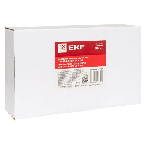 Колодка клеммная ST-2.5-NLPE 30A пружинная EKF plc-st-2.5-nlpe