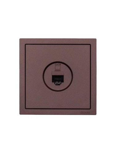 Розетка компьютерная 1-мест. СП ZIMA IP20 шоколад LEZARD 704-7388-140