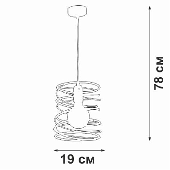 Подвес 1хE27 макс. 60Вт Vitaluce V4144/1S