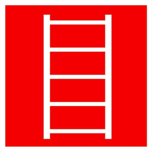 Знак F 03 "Пожарная лестница" 200х200мм пластик с покрытием фотолюминесцентным EKF pn-f-03-f