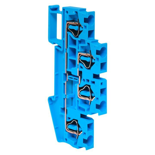 Колодка клеммная ST-4 32А пружинная двойная син. EKF plc-st-4-4-2-blue