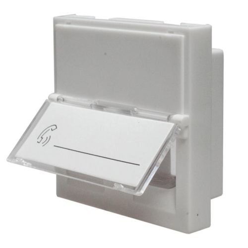 Панель лицевая 2 порта 45х45 Keystone шторки откидное маркировочное окно SUPRLAN 10-0302