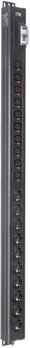 Блок распределения питания BASE PDU PV1101 24U 1ф 16А 10SCHUKO 10C13 без каб. ITK BS-PV70-10D-10C13-11