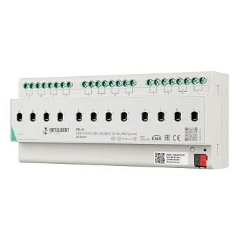 Модуль релейный KNX-7123-82-DRO-DIN (BUS 12х16А KNX Secure) IP20 пластик INTELLIGENT ARLIGHT 041227