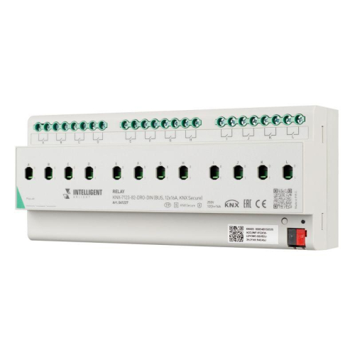Модуль релейный KNX-7123-82-DRO-DIN (BUS 12х16А KNX Secure) IP20 пластик INTELLIGENT ARLIGHT 041227
