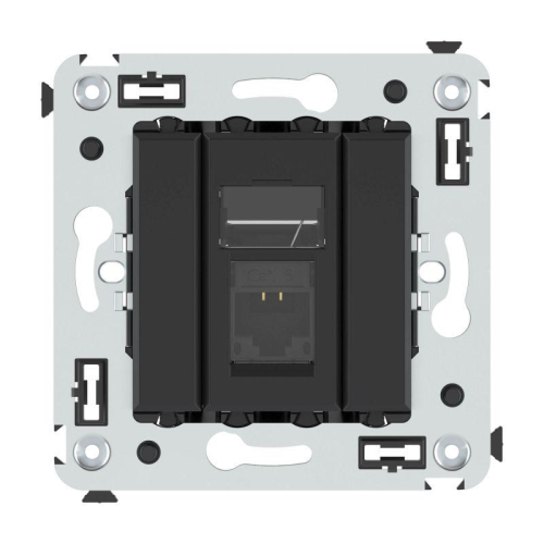 Розетка компьютерная 1-м RJ45 СП кат.6А Avanti "Черный матовый" DKC 4412373