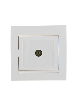 Розетка телевизионная оконечная TV СП Deriy 16А IP20 бел./бел. LEZARD 702-0202-130