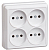 Розетка 4-м ОП Октава 10А IP20 без заземл. бел. IEK ERO40-K01-10-DC