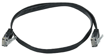 Патч-корд кат.6 UTP плоский 0.5м черн. ITK PC09-C06U-D05M-FL