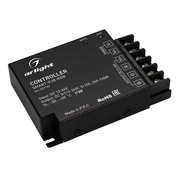 Контроллер SMART-K28-RGB (12-24В 3х10А 2.4G) (IP20 металл) Arlight 027134