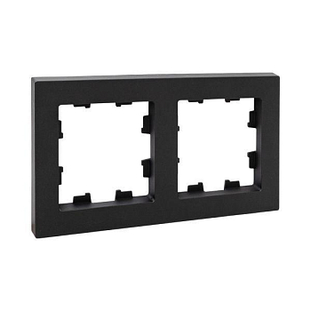 Рамка 2-м Эпика пластик черн. EKF UP1-FPB-02