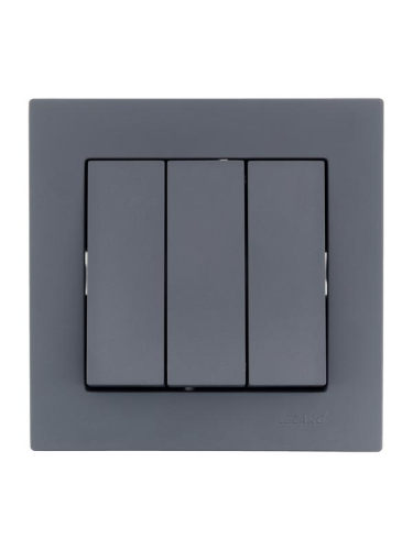 Выключатель 3-кл. СП Vesna механизм графит LEZARD 742-3488-109