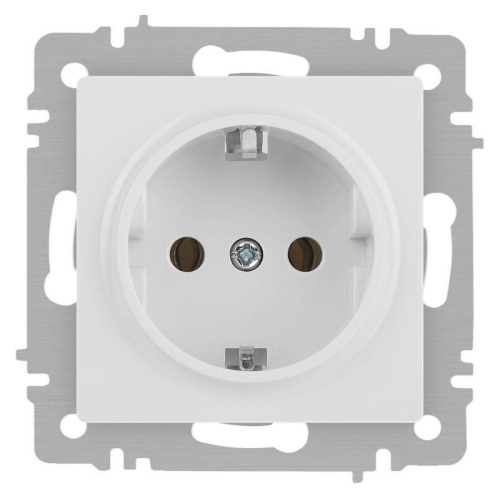 Розетка Accent 6-202-01М 2P+E Schuko 16А-250В IP20 СУ бел. матов. Intro Б0063681