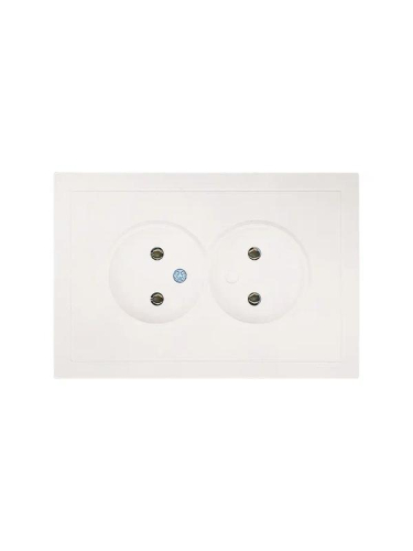 Розетка 2-мест. б/з СП ZIMA IP20 16А ПБТ безвинт. зажим слон. кость LEZARD 704-9000-128BQC