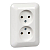 Розетка 2-м СП Прима 16А IP20 без заземл. без защ. шторок (розн. упак.) бел. SchE RS16-211-BI