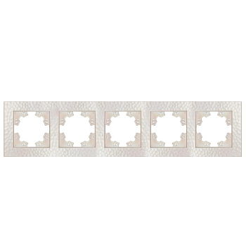 Рамка 5-м Афина фактурная универс. жемчуж. Universal A11042-Obr