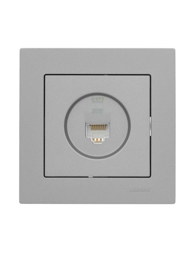 Розетка компьютерная 1-м СП Vesna механизм платина LEZARD 742-3588-140