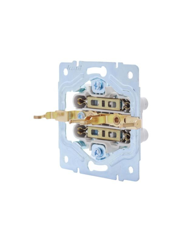 Розетка 2-м СП VESNA с заземл. со шторками ПБТ бел. LEZARD 742-0200-178B